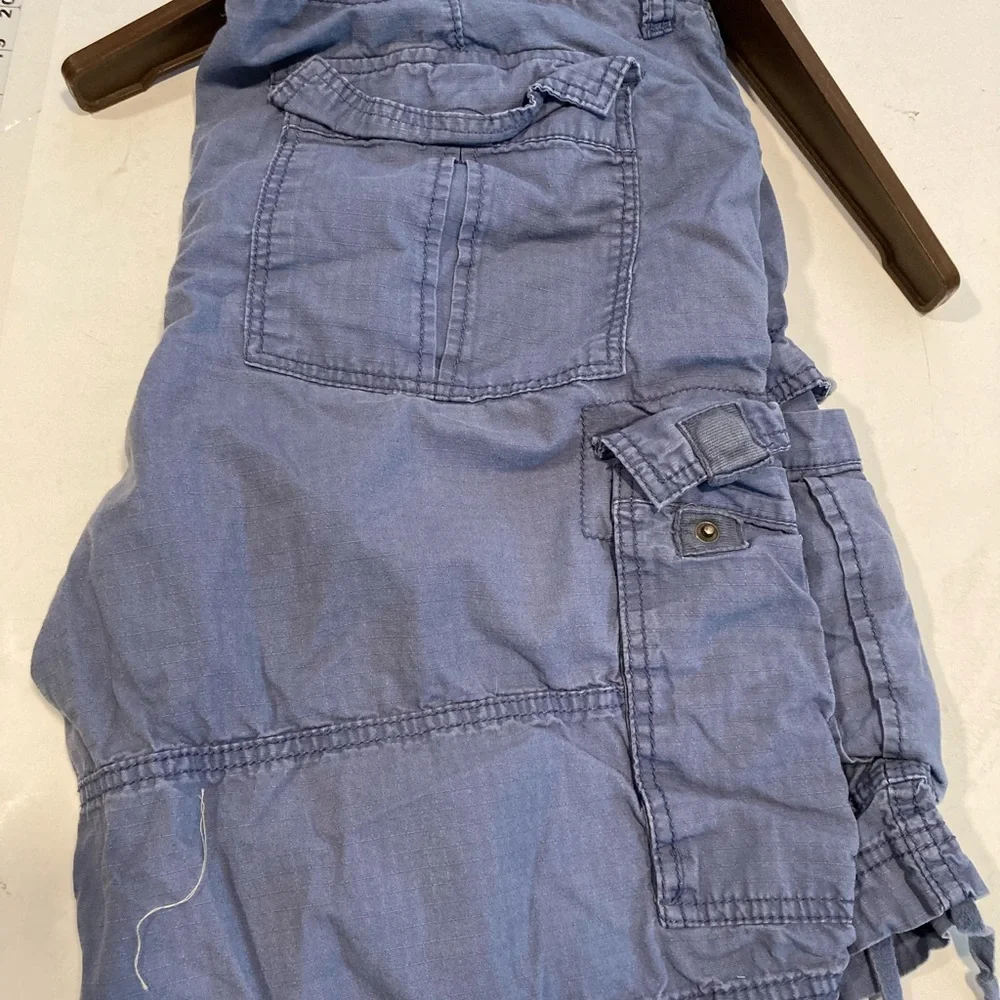 OP 100% Cotton Cargo Shorts Activewear Outdoorsy Pockets Blue/Denim Color